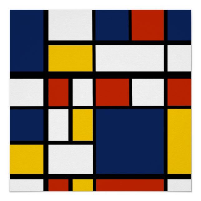Poster bauhaus motif peinture géométrique abstraite mo (Devant)