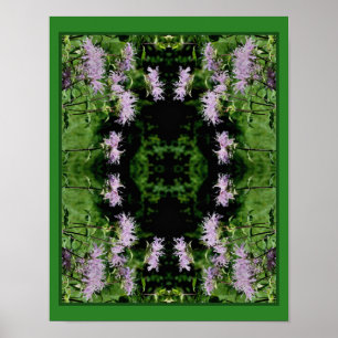 Poster Baume d'abeille violet sauvage Art de la nature Ab