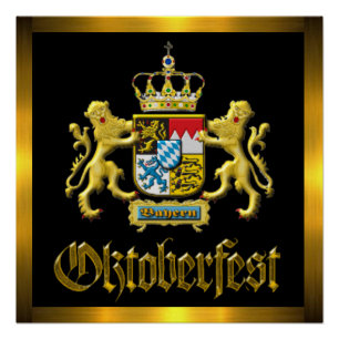 Poster Bavaria Crest Oktoberfest