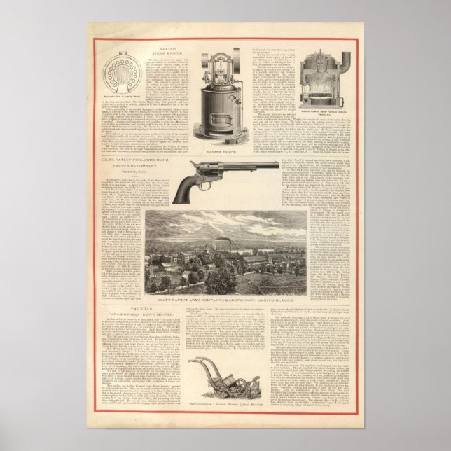 Poster Baxter Steam Engine Company (Devant)