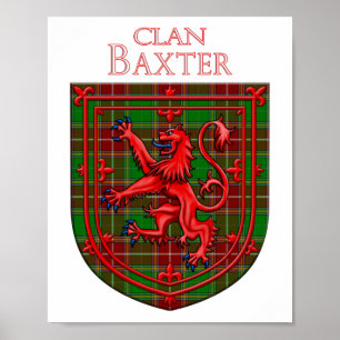 Poster Baxter Tartan Scottish Plaid Lion Rampant