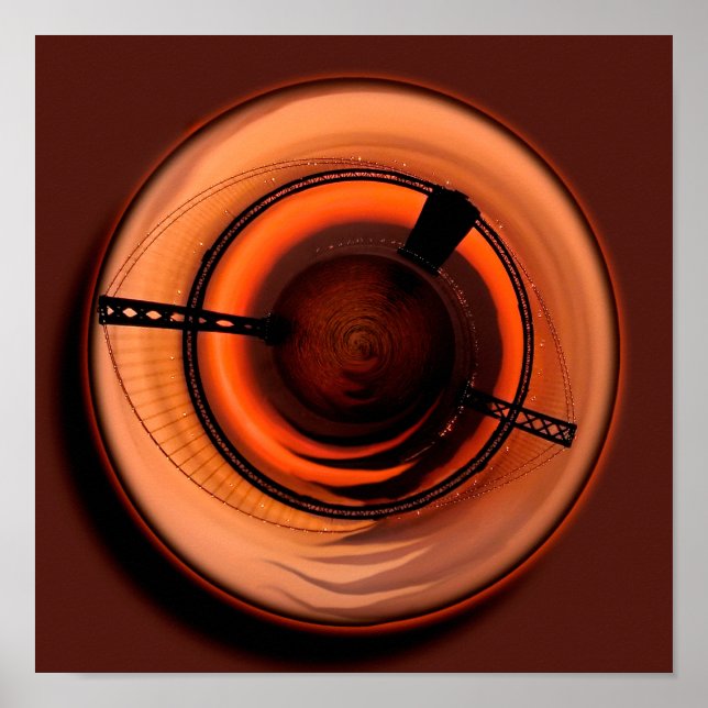 Poster Bay Bridge latte avec une double photo du lever du (Devant)