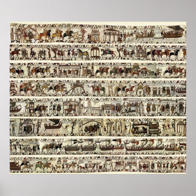 Poster BAYEUX TAPESTRY 1066 Bataille d'Hastings (Devant)