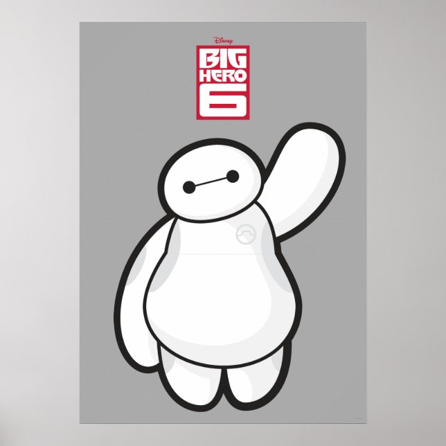 Poster Baymax Waving (Devant)
