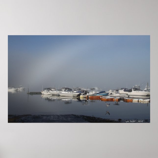 Poster Bayville Foggy Sunrise (Devant)