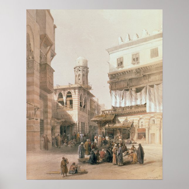 Poster Bazaar of the Coppersmiths, Cairo, from "Egypt and (Devant)