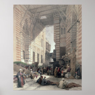 Poster Bazar des négociants en soie, le Caire, de "Egypte