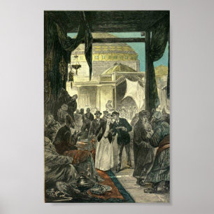 Poster Bazar, Samarkand, Jules Verne, Claudius Bombarnac