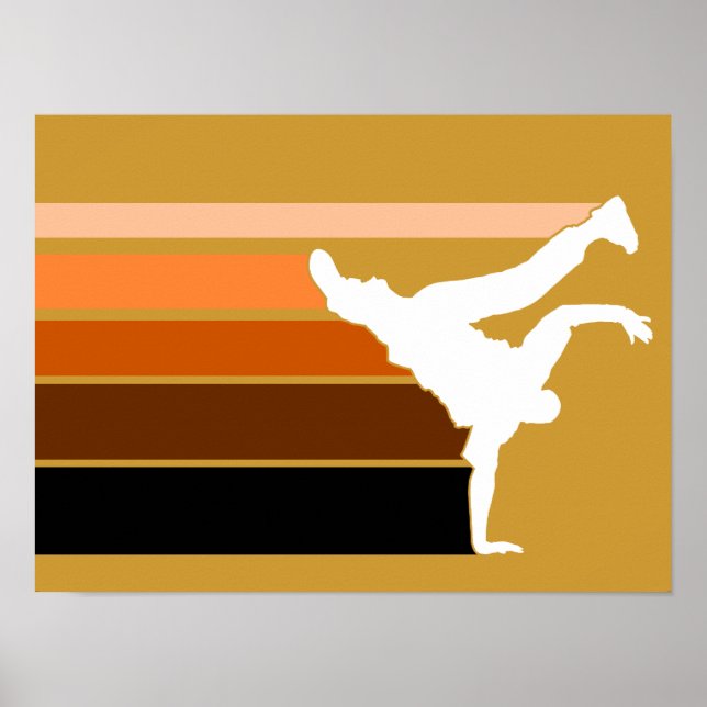 Poster BBOY dégradé orgn whoposter (Devant)