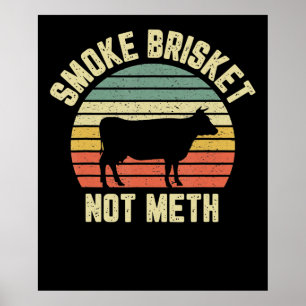 Poster Bbq Fumée Brisket Drôle Pas Novelty Grilling