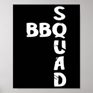 Poster Bbq Squad Fumeur Pit Grill Master Grill Équipe Pi
