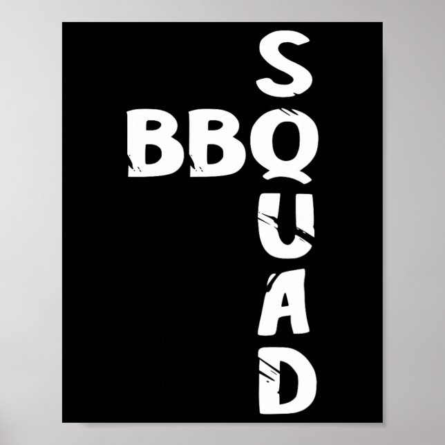Poster Bbq Squad Fumeur Pit Grill Master Grill Équipe Pi (Devant)