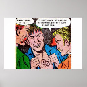 Poster BD d'horreur vintage   Bande dessinée vintage effr