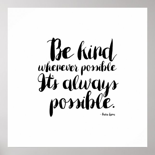 Poster Be Kind (Devant)