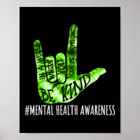 Be Kind Asl Love Signer Langue Main Santé mentale