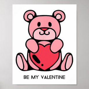 Poster Be My Valentine - Funny Valentine's Gift Faildroid