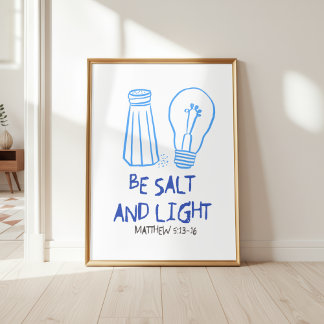 Poster Be Salt and Light Matthew 5:13-16 Wall Art