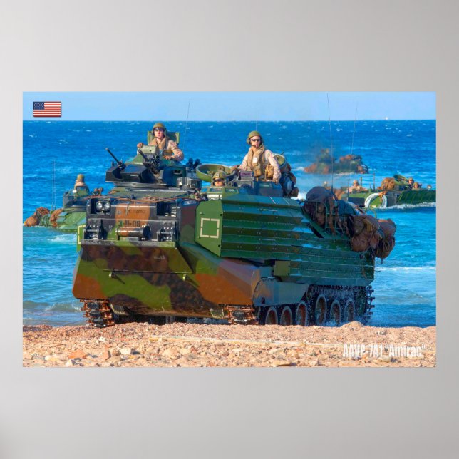 Poster BEACH ARMOR - Véhicule amphibie d'assaut (Devant)