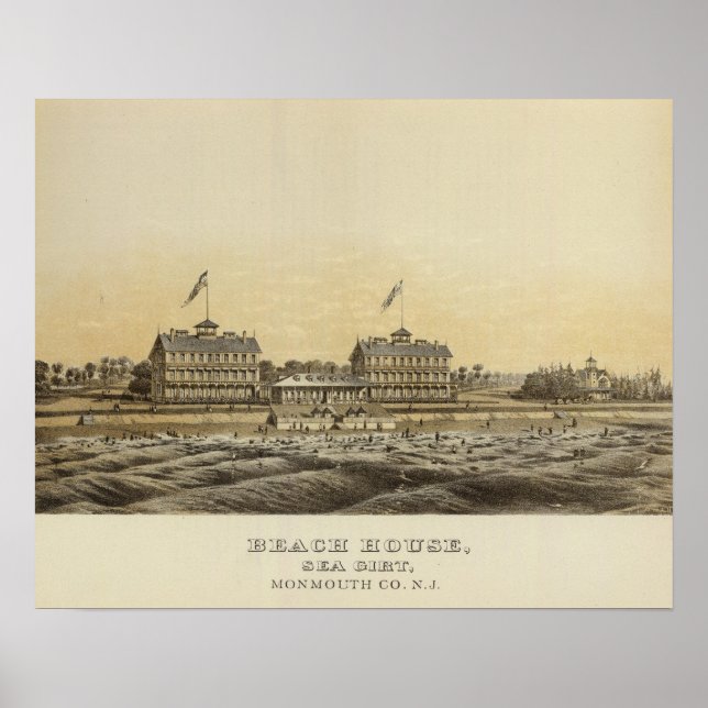 Poster Beach House, Sea Girt, Monmouth Co, NJ (Devant)