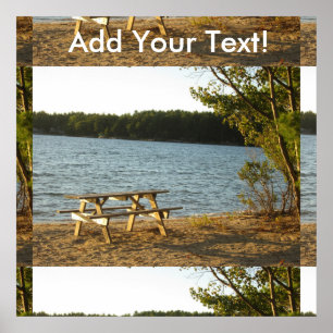 Poster Beach Park Bench