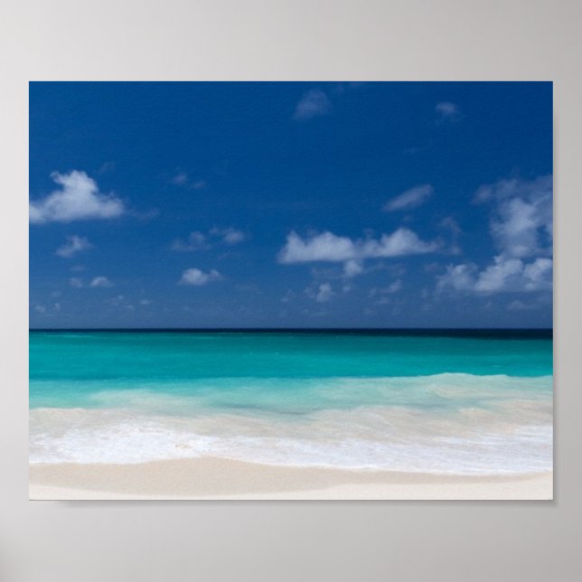 Poster Beach Photo Caribbean Tropical Paradise (Devant)