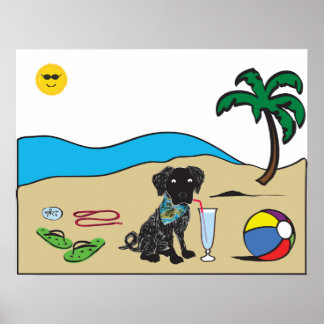 Poster Beach Pup
