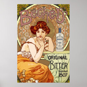 Poster - Beachers Original Bitter Fondé 1807