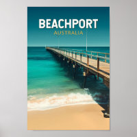 Beachport Australie Travel Art Vintage