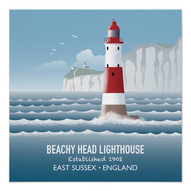 Poster Beachy Head Lighthouse (Devant)