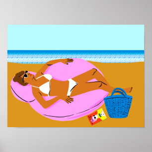 Poster Beachy Keen - rose