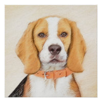 Beagle Hound Dog Peinture Animal Art original