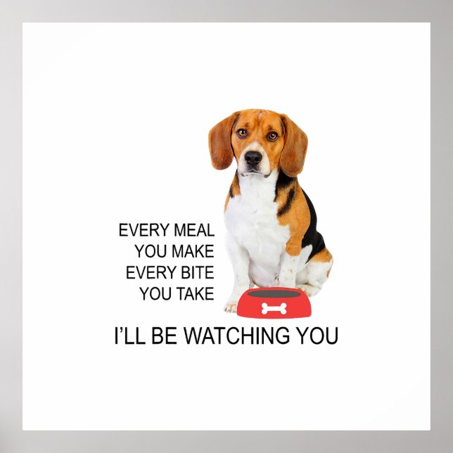 Poster Beagle Maman Va Regarder Beagle (Devant)