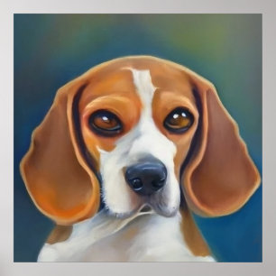 Poster Beagle - Portrait de chien