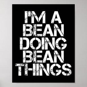 Poster Bean Funny Nom de famille Arbre de famille Anniver