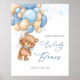 Poster Bear Balloons Devine Combien D'Ours Sont Dans Le J