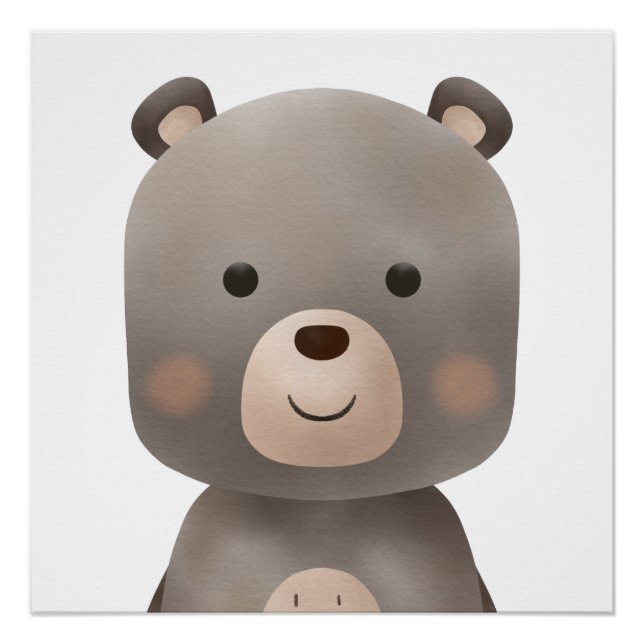Poster Bear - decoração quarto infantil bebê (Devant)