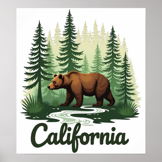 Poster Bear Sanctuary californie (Devant)