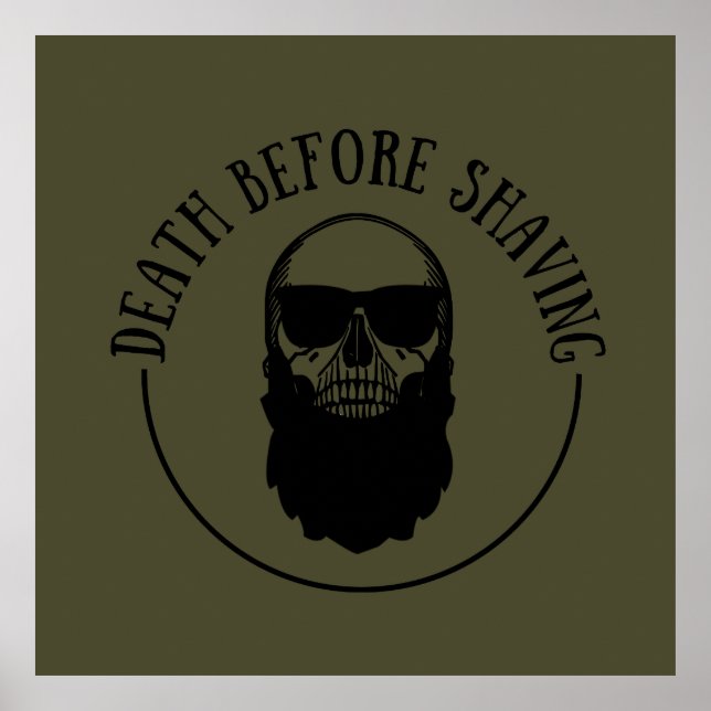 Poster Bearded cite drôle barbe dire cadeaux (Devant)