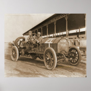 Poster Beardsley et Coote dans le Simplex Racer
