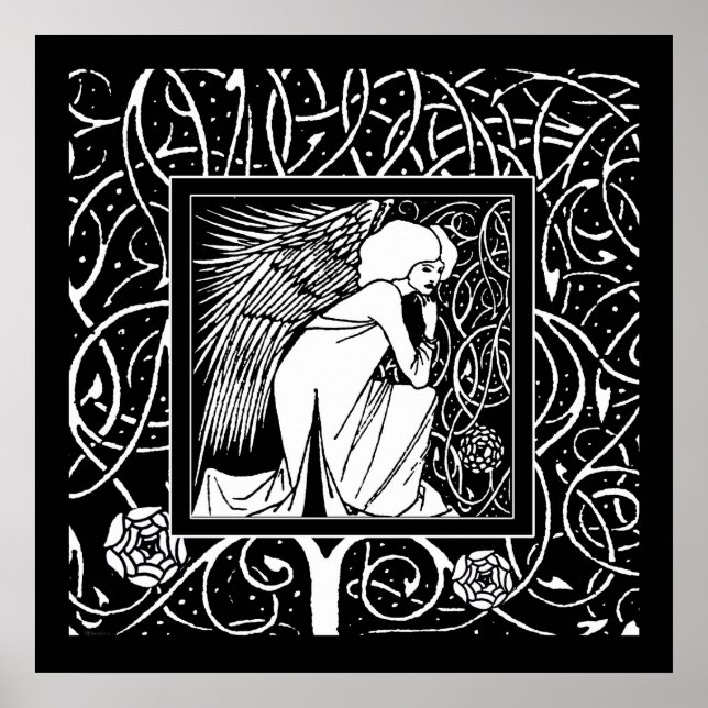 Poster Beardsley Nouveau Angel Imprimer (Devant)