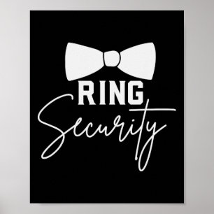 Poster Bearer Ring Fête de mariage Escadron de sécurité D