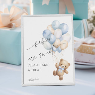 Poster Bearly Wait Baby Boy Douche Treat Sign
