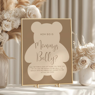 Poster Bearly Wait How Big Mommys Belly Sign