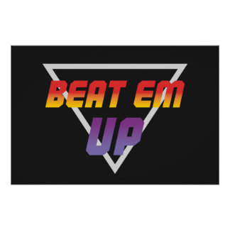 Poster Beat Em Up Retro Gaming