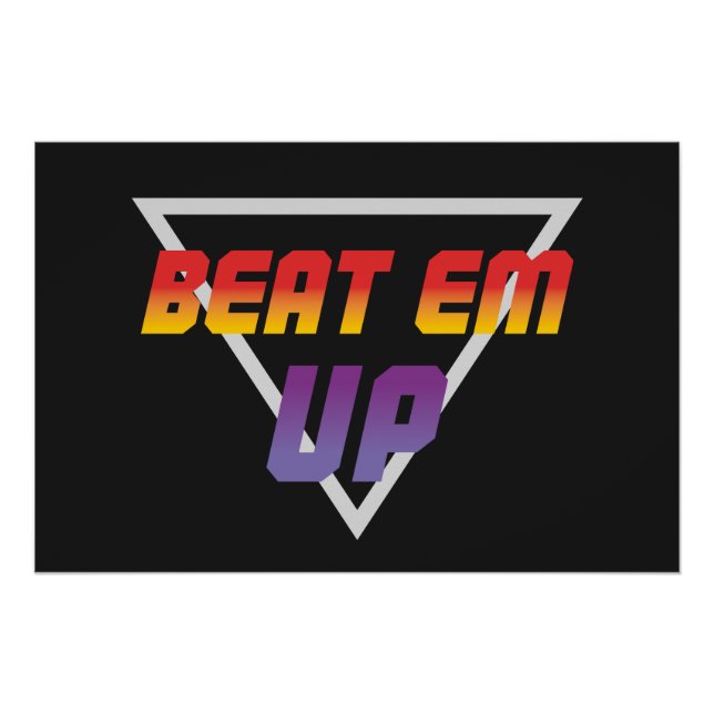 Poster Beat Em Up Retro Gaming (Devant)