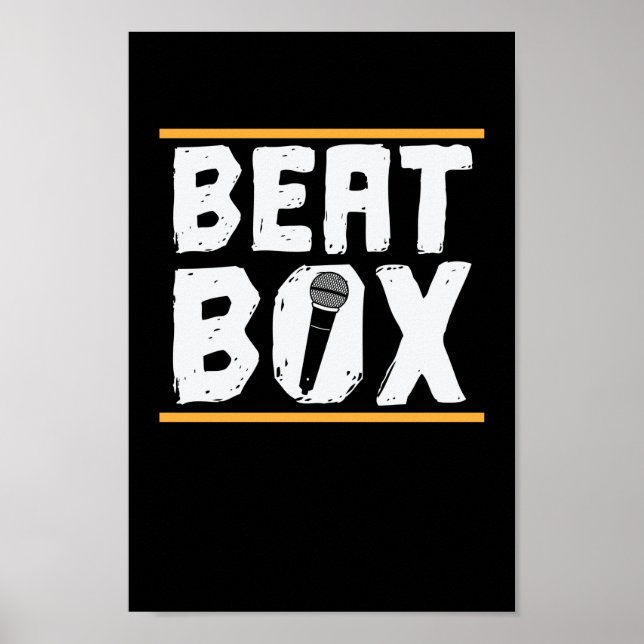 Poster Beatbox Bühne und ein Mikrofon (Devant)