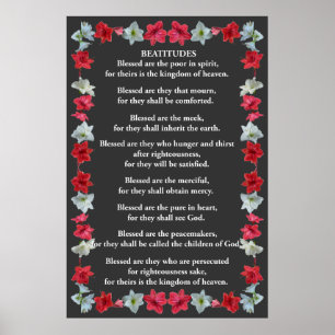 Poster Béatitudes dans un cadre Amaryllis
