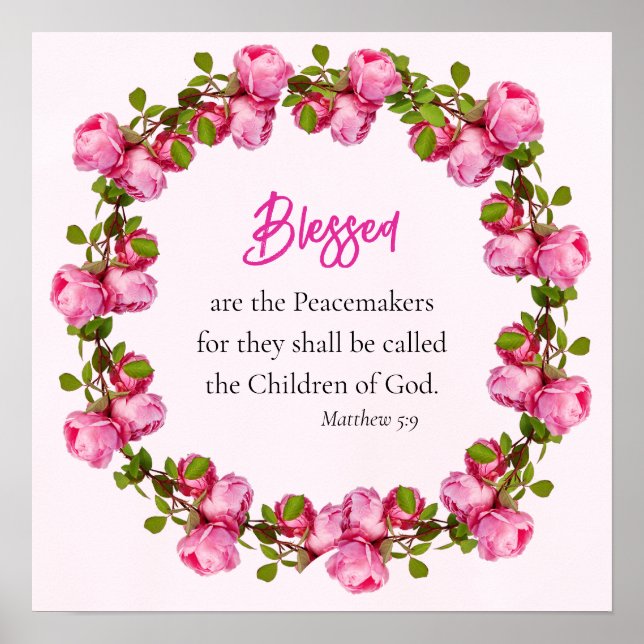 Poster Béatitudes Série Heureux Peacemakers Print (Devant)