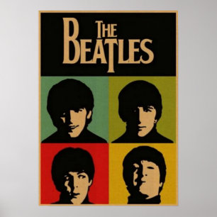 Poster beatles, rock classique, groupe vintage, musique b