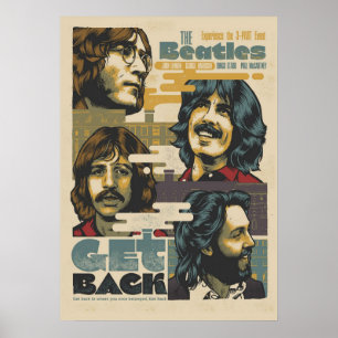 Poster beatles, rock classique, groupe vintage, musique b